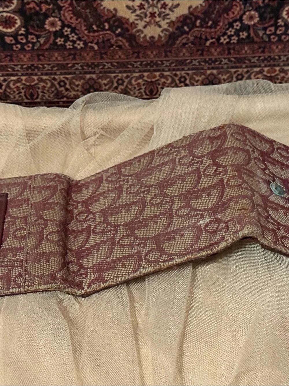 Vintage Christian Dior Burgundy Fold Wallet